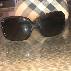 Burberry sunglasses gold brown with box